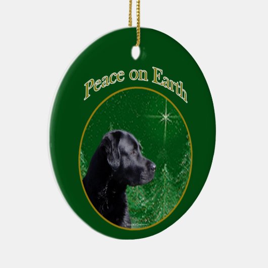 Labrador Retriever (blk) Peace Keramik Ornament (Rechts)