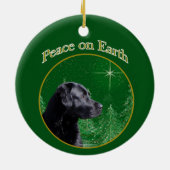 Labrador Retriever (blk) Peace Keramik Ornament (Hinten)
