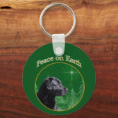 Labrador Retriever (blk) Peace Schlüsselanhänger (Vorderseite)