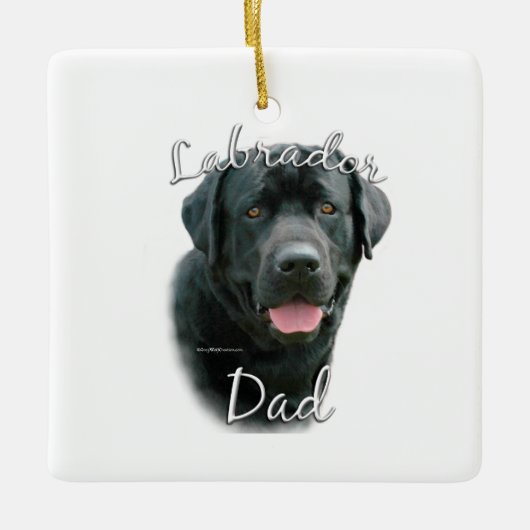 Labrador Retriever (blk) Vater 2 Keramikornament (Vorderseite)