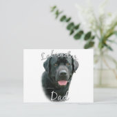 Labrador Retriever (blk) Vater 2 Postkarte (Stehend Vorderseite)
