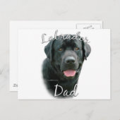 Labrador Retriever (blk) Vater 2 Postkarte (Vorne/Hinten)