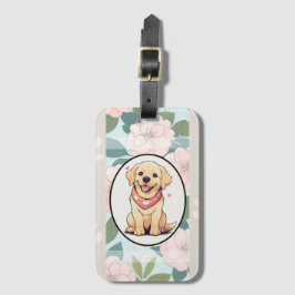 Labrador Retriever Blume Hintergrund Gepäckanhänger