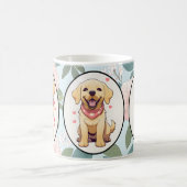 Labrador Retriever Blume Hintergrund Kaffeetasse (Mittel)