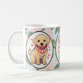 Labrador Retriever Blume Hintergrund Kaffeetasse (Links)