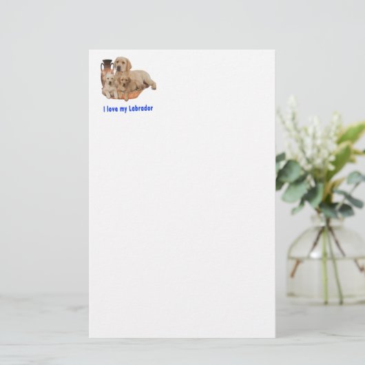 Labrador Retriever Briefpapier (Stehend Vorderseite)