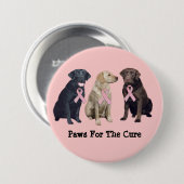 Labrador retriever-Brustkrebs-Knopf Button (Vorne & Hinten)