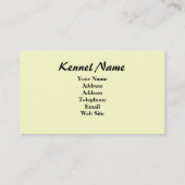 Labrador retriever-Brüter-Visitenkarte Visitenkarte (Rückseite)