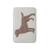 Labrador Retriever Butterfly Silhouette Dog Lover Badematte (Vorderseite Vertikal)