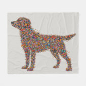 Labrador Retriever Butterfly Silhouette Dog Lover Fleecedecke (Vorderseite (Horizontal))