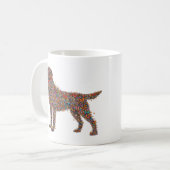 Labrador Retriever Butterfly Silhouette Dog Lover Kaffeetasse (Vorderseite Links)