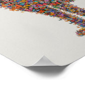 Labrador Retriever Butterfly Silhouette Dog Lover Poster (Ecke)