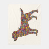 Labrador Retriever Butterfly Silhouette | Dog Mama Fleecedecke (Vorderseite)