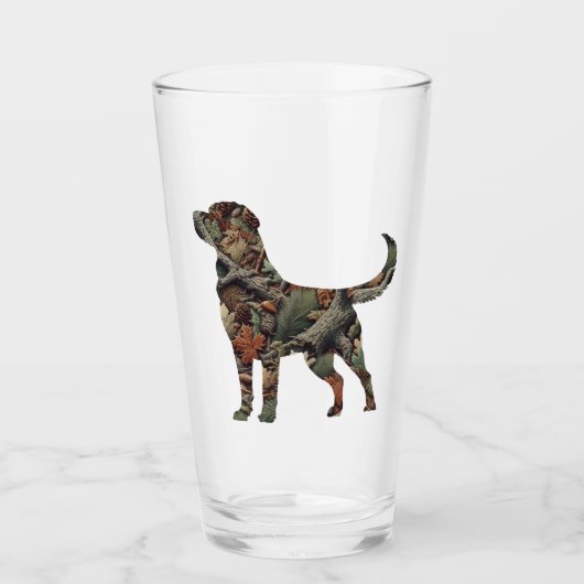 Labrador Retriever Camouflage Drink Glass Glas (Vorderseite)