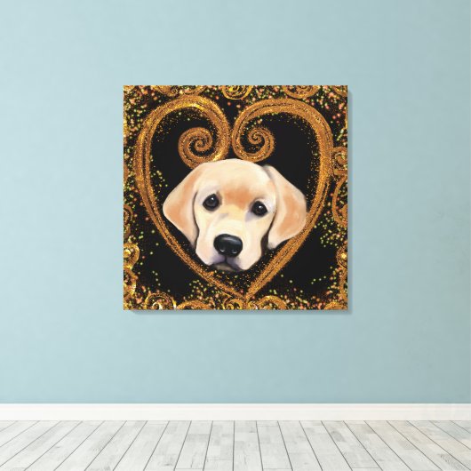 Labrador Retriever Canvas Print Leinwanddruck (Insitu (Holzboden))