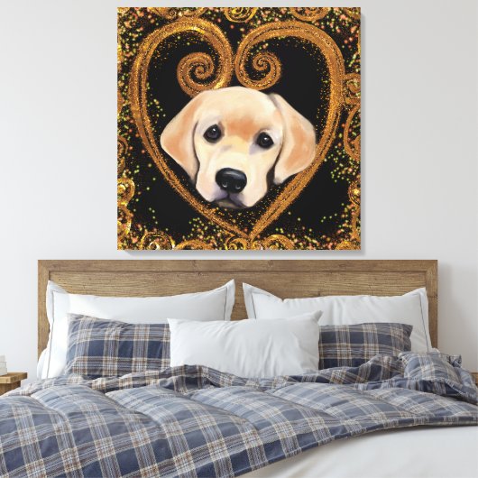 Labrador Retriever Canvas Print Leinwanddruck (Insitu (Schlafzimmer))