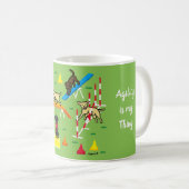 Labrador Retriever Cartoon Hund Agility Kaffeetasse (VorderseiteRechts)
