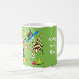Labrador Retriever Cartoon Hund Agility Kaffeetasse