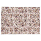 Labrador Retriever Cartoon Kopf nahtlos Muster Große Geschenktüte (Rückseite)