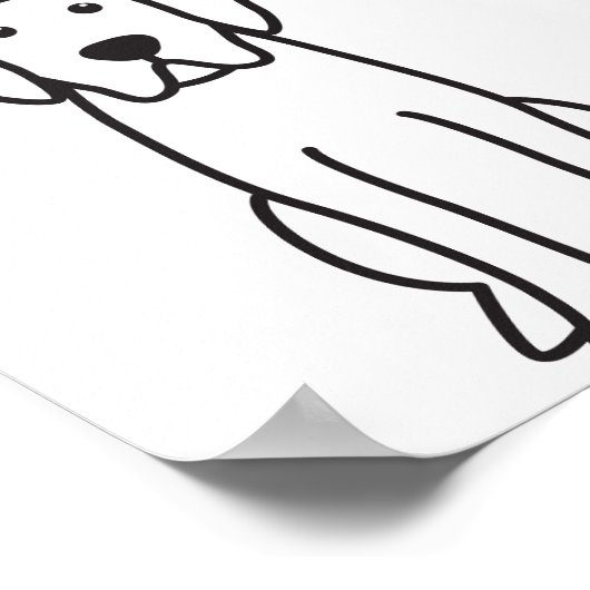 Labrador Retriever Cartoon Poster (Ecke)