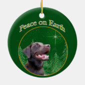 Labrador Retriever (choc) Peace Keramik Ornament (Hinten)