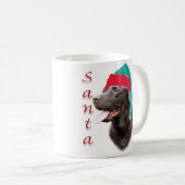 Labrador Retriever (choc) Santa Paws Kaffeetasse (VorderseiteRechts)