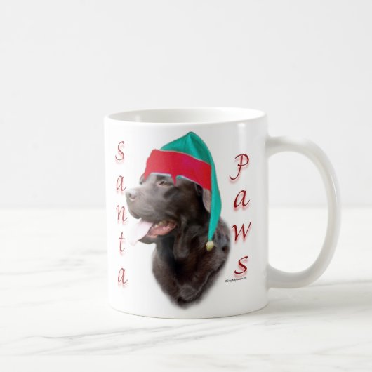 Labrador Retriever (choc) Santa Paws Kaffeetasse (Rechts)