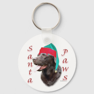 Labrador Retriever (choc) Santa Paws Schlüsselanhänger