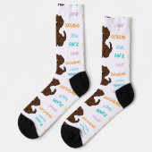 Labrador Retriever Chocoate Cartoon Traits Socken (Linkes Detail)
