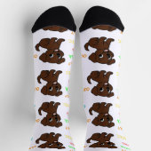Labrador Retriever Chocoate Cartoon Traits Socken (Oben)