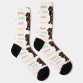 Labrador Retriever Chocoate Cartoon Traits Socken (Rechts)