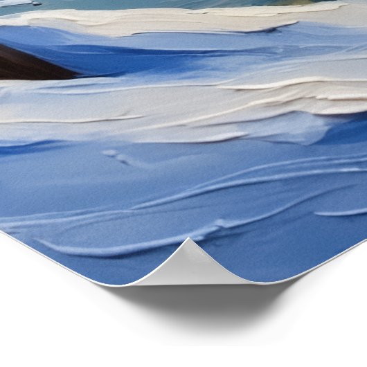 Labrador Retriever Christmas Boat Holiday Poster (Ecke)