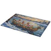 Labrador Retriever Christmas Boat Holiday Schneidebrett (Ecke)
