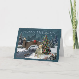 Labrador Retriever Christmas Card Abend7 Feiertagskarte