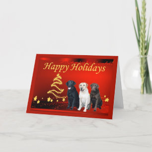 Labrador Retriever Christmas Card Stars9 Feiertagskarte