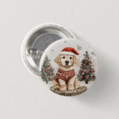 Labrador Retriever Christmas Dog Button (Vorne & Hinten)