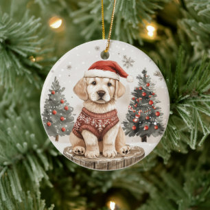 Labrador Retriever Christmas Dog Keramik Ornament