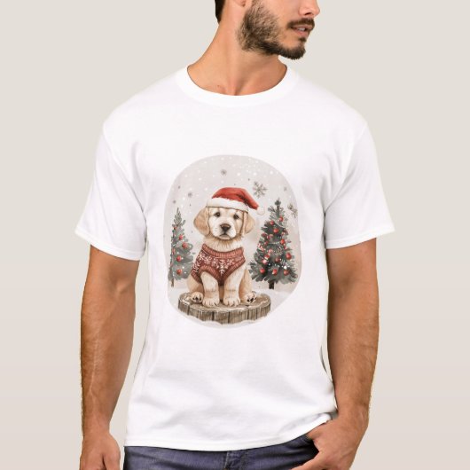 Labrador Retriever Christmas Dog T-Shirt (Vorderseite)