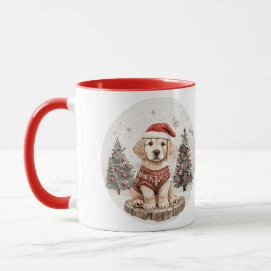 Labrador Retriever Christmas Dog Tasse (Links)