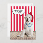 Labrador Retriever Christmas for Veterinarian  Postkarte (Vorne/Hinten)