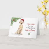 Labrador Retriever Christmas From Dog in Funny Karte (Gelbe Blume)