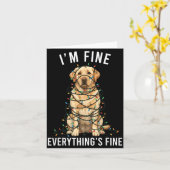 Labrador Retriever Christmas I'm Fine Everything I Karte (Gelbe Blume)