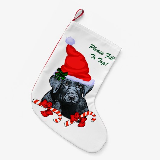 Labrador Retriever Christmas Merry Kleiner Weihnachtsstrumpf (Vorderansicht (hängend))