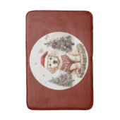 Labrador Retriever Christmas Puppy Badematte (Vorderseite Vertikal)