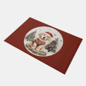 Labrador Retriever Christmas Puppy Fußmatte (Schrägansicht)