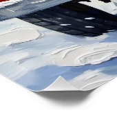 Labrador Retriever Christmas Red Truck Holiday Poster (Ecke)