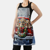 Labrador Retriever Christmas Red Truck Holiday Schürze (InSitu)