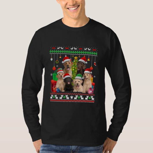 Labrador Retriever Christmas Tree Decoration Dog T-Shirt (Vorderseite)