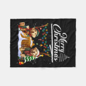 Labrador Retriever Christmas Tree Decorations Dog Fleecedecke (Vorderseite (Horizontal))