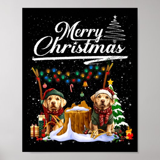Labrador Retriever Christmas Tree Decorations Dog Poster (Vorne)